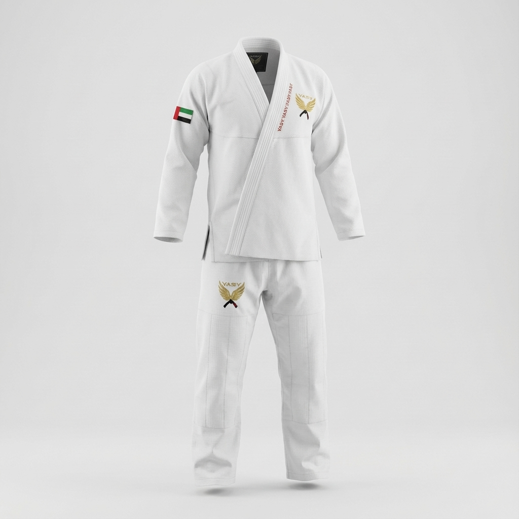 Gi & Uniforms 1 Kimono Gi of Jiu-Jitsu, at Top Team Jiu-Jitsu Academy Abu Dhabi, 450 Gsm, pearl weave 100% cotton